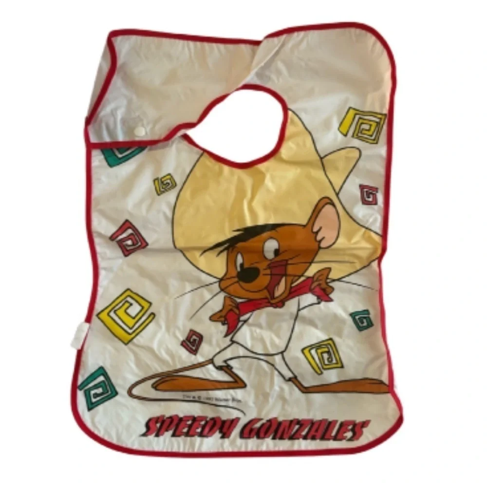 Vintage 1993 Speedy Gonzalez Wipeable Toddler Bib